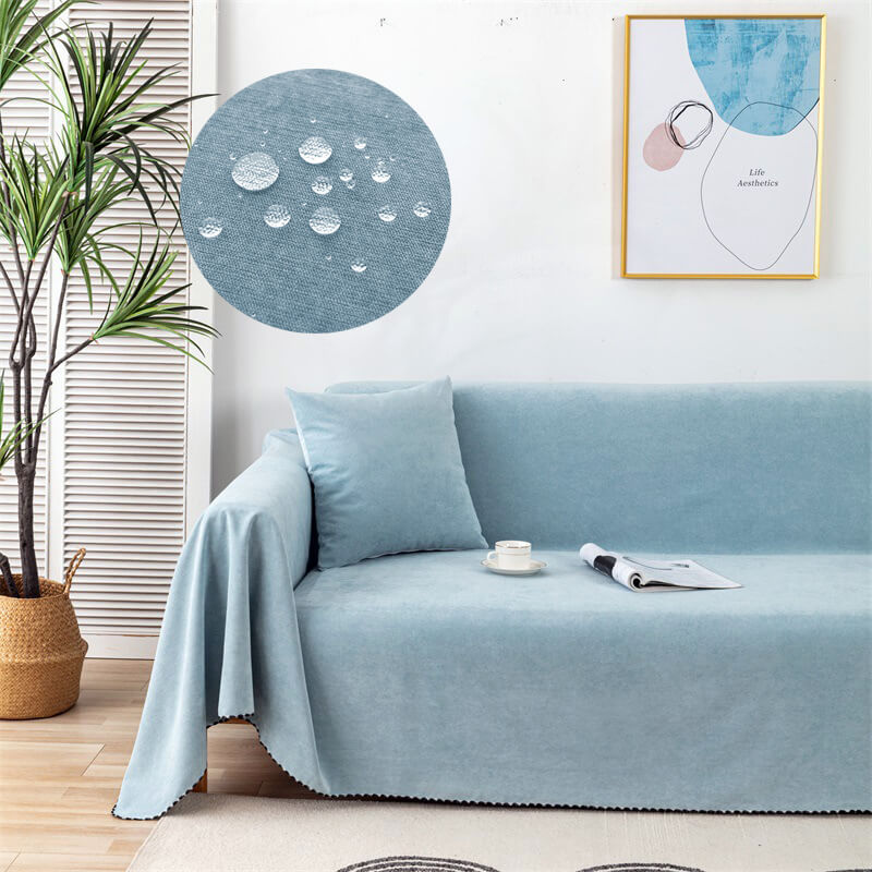 Water-Repellent Sofa Throw Cover, Cordura Blend with Jacquard Edge
