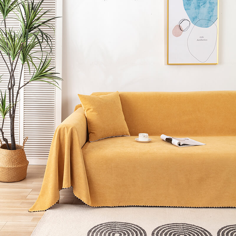 Water-Repellent Sofa Throw Cover, Cordura Blend with Jacquard Edge