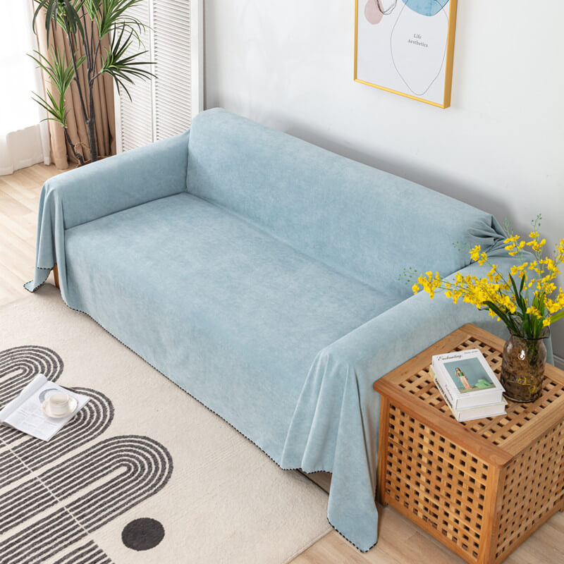 Water-Repellent Sofa Throw Cover, Cordura Blend with Jacquard Edge