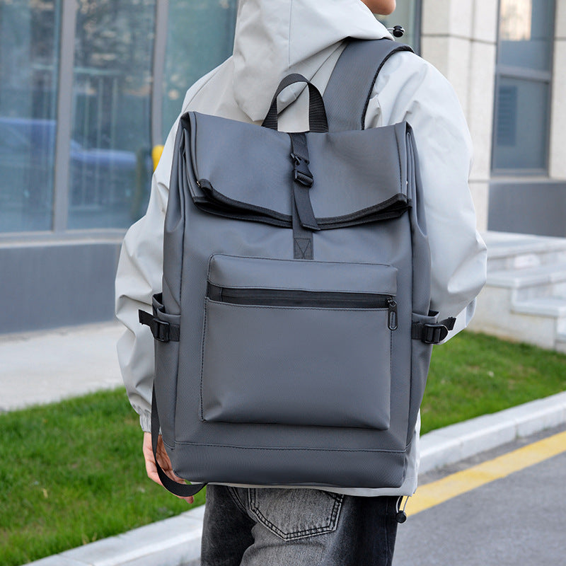 Water-Resistant Rolltop Backpack with Adjustable Padded Straps