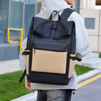 Water-Resistant Rolltop Backpack with Adjustable Padded Straps