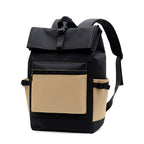 Water-Resistant Rolltop Backpack with Adjustable Padded Straps