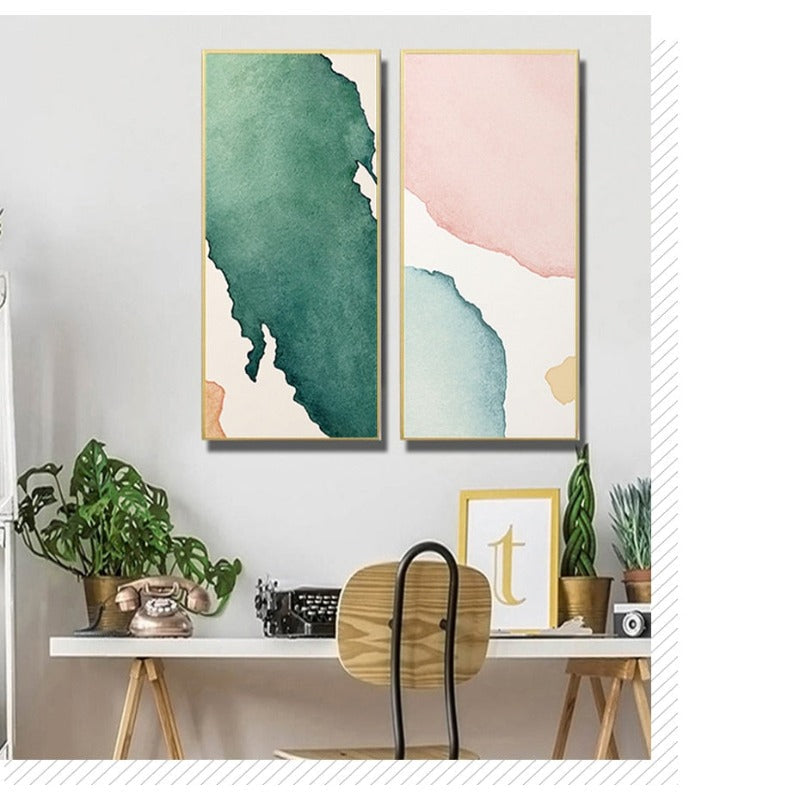 Pastel Watercolor Abstract Canvas Art for Home Decor | Welvere-Welvere