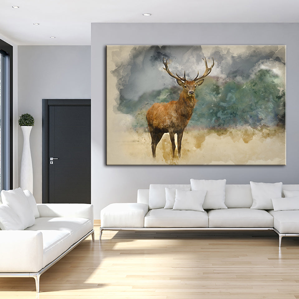 Deer Canvas Art for Modern Home Décor | Welvere-Welvere