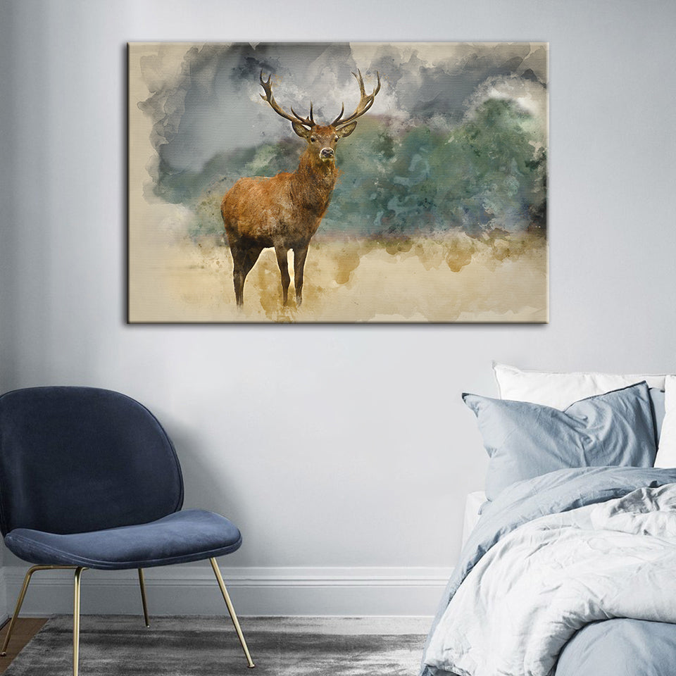 Deer Canvas Art for Modern Home Décor | Welvere-Welvere