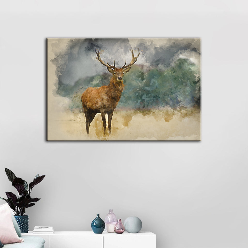 Deer Canvas Art for Modern Home Décor | Welvere-Welvere