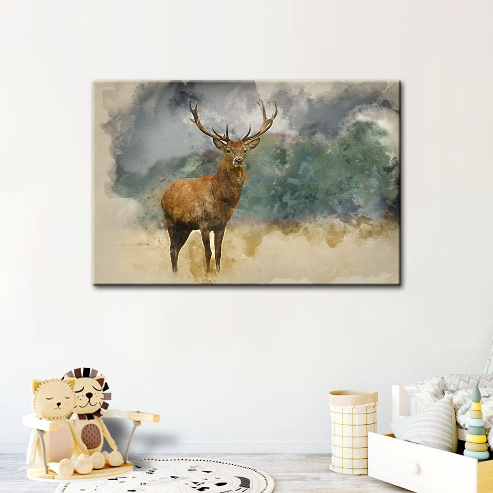 Deer Canvas Art for Modern Home Décor | Welvere-Welvere