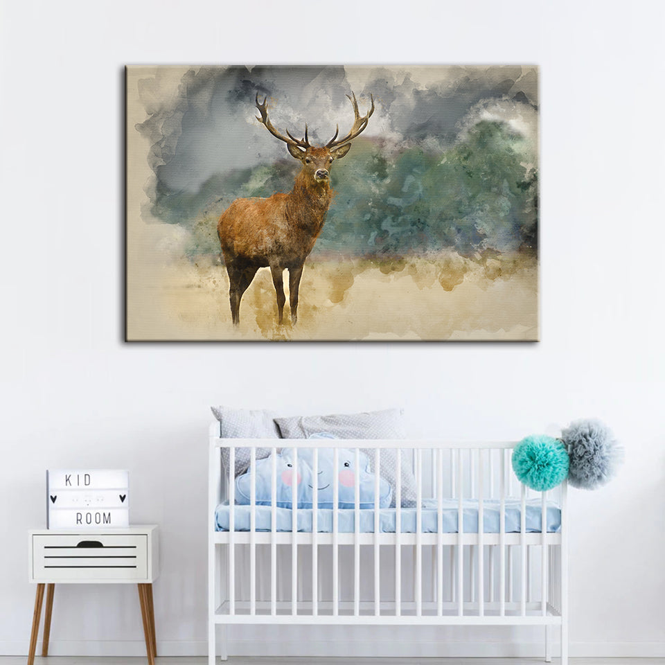 Deer Canvas Art for Modern Home Décor | Welvere-Welvere