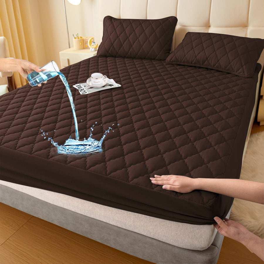 Waterproof Fitted Mattress Protector, Polyester and TPU, 30 cm Deep