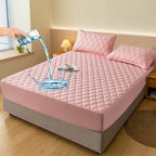 Waterproof Fitted Mattress Protector, Polyester and TPU, 30 cm Deep