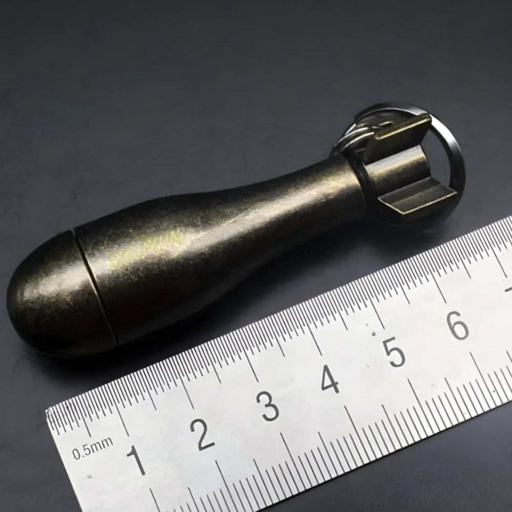 Waterproof Flint Fire Starter Keychain with Bottle Opener, 7 cm