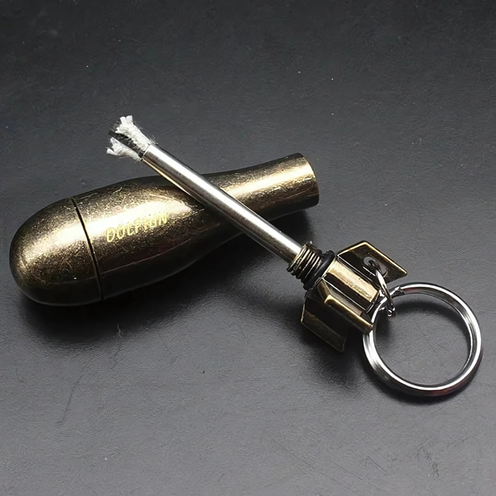 Waterproof Flint Fire Starter Keychain with Bottle Opener, 7 cm