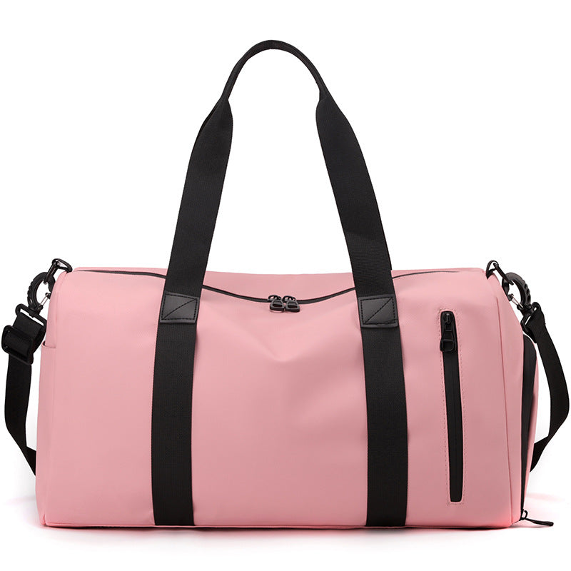 Waterproof Gym Duffel Bag with Zipped Pocket and Detachable Strap