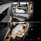 Waterproof Memory Foam Dog Car Seat Mat, 56 × 56 × 40 cm