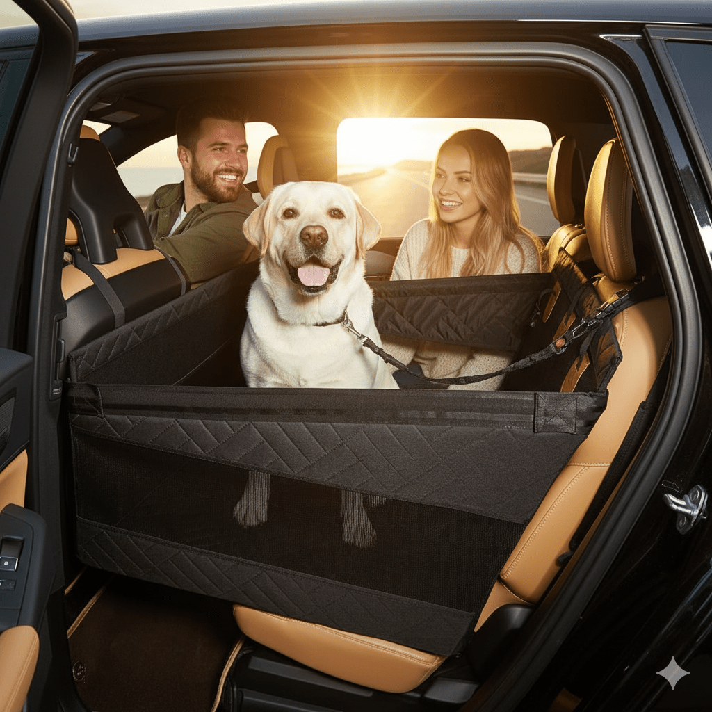 Waterproof Memory Foam Dog Car Seat Mat, 56 × 56 × 40 cm