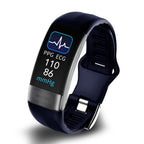 Smart Bracelet with Blood Pressure, ECG, Heart Rate, Oxygen, Sleep Tracker - Silicon Strap, view 5