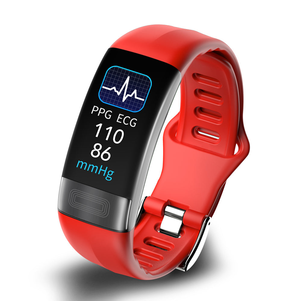 Smart Bracelet with Blood Pressure, ECG, Heart Rate, Oxygen, Sleep Tracker - Silicon Strap, view 6