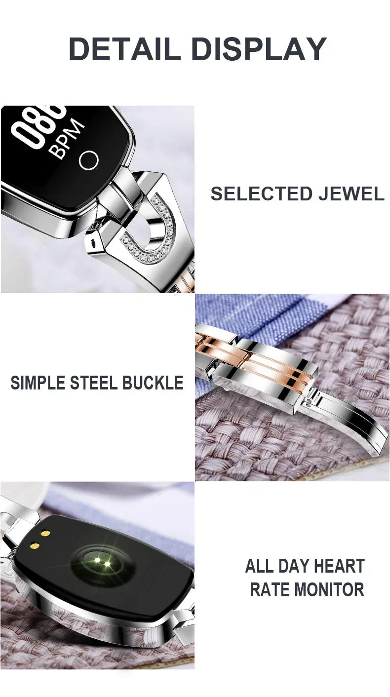 Waterproof Fitness Tracker for Women - Colour LCD, IP67, Metal Alloy, view 2