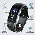 Smart Bracelet Blood Pressure Monitor EKG for Women - Silicone Strap, IP67, view 2