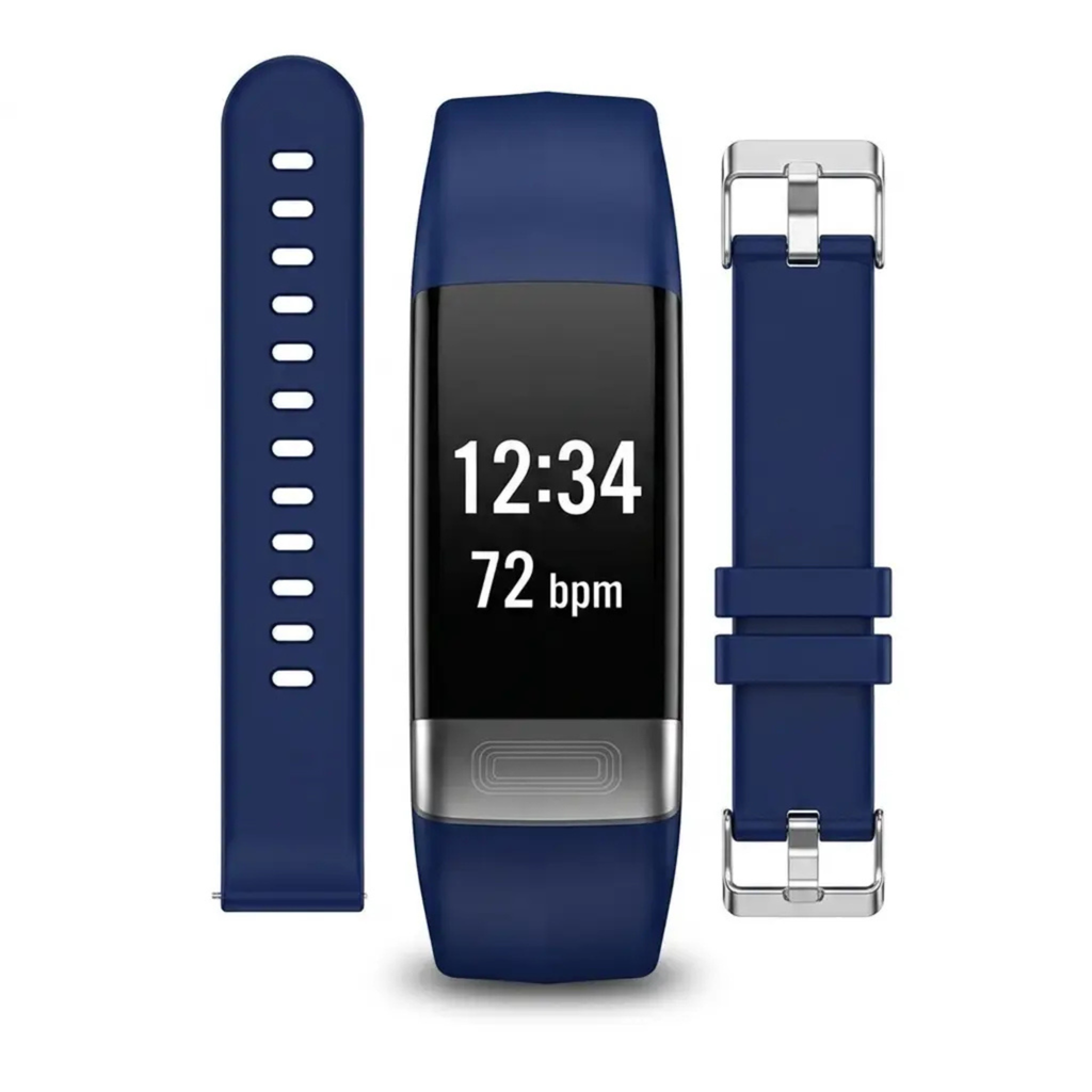 Smart Bracelet Blood Pressure Monitor EKG for Women - Silicone Strap, IP67, view 4