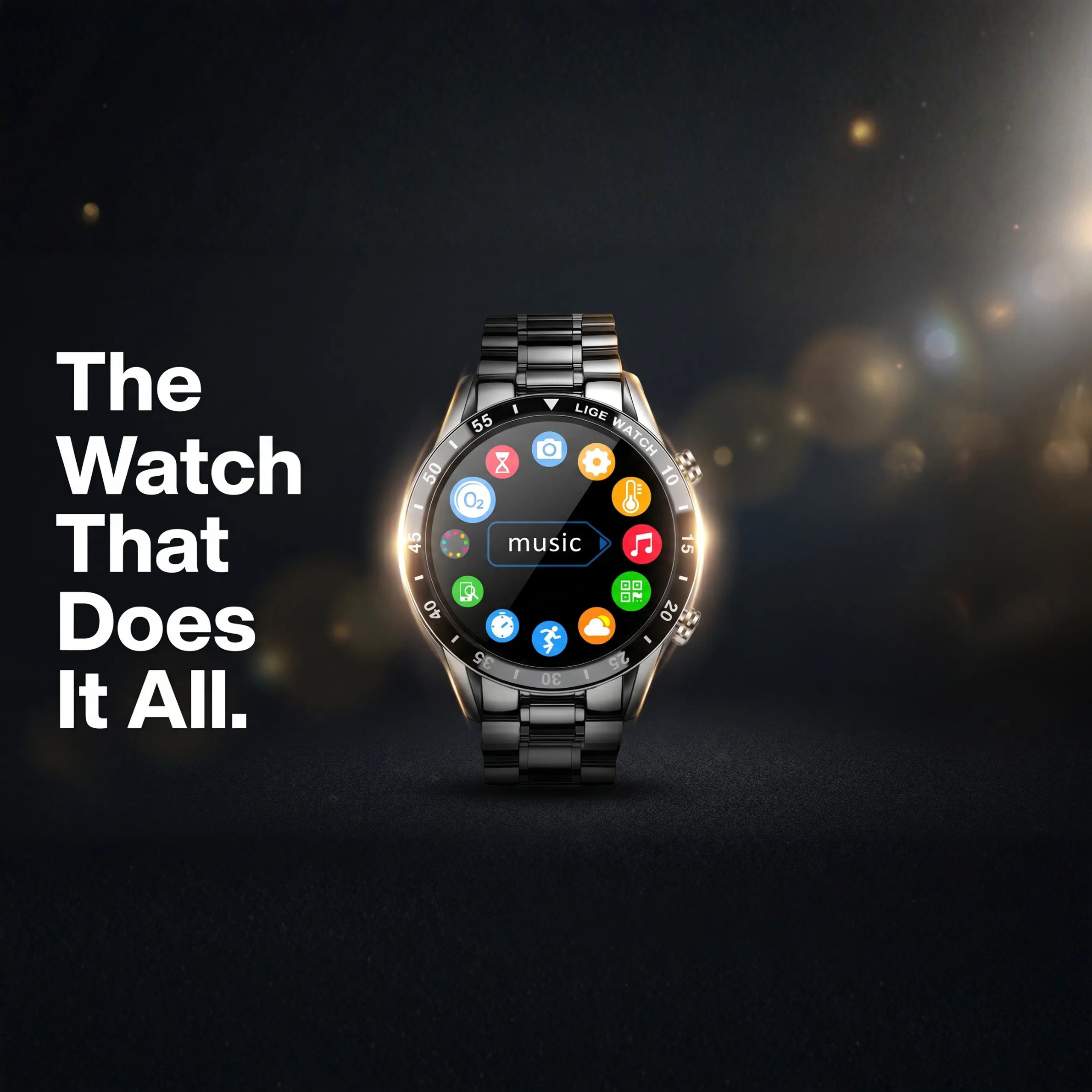 Luxury 4G Smartwatch with Calls, GPS, Health Tracking - Stainless Steel, IP68, view 6