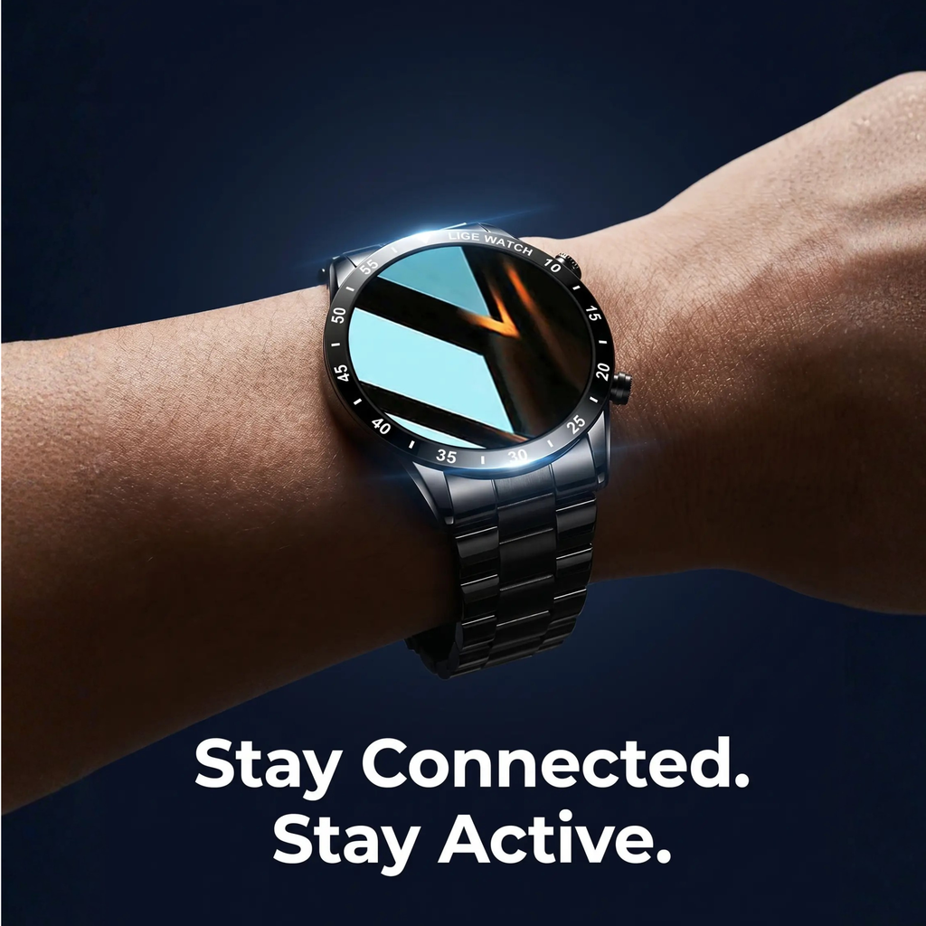 Luxury 4G Smartwatch with Calls, GPS, Health Tracking - Stainless Steel, IP68, view 7