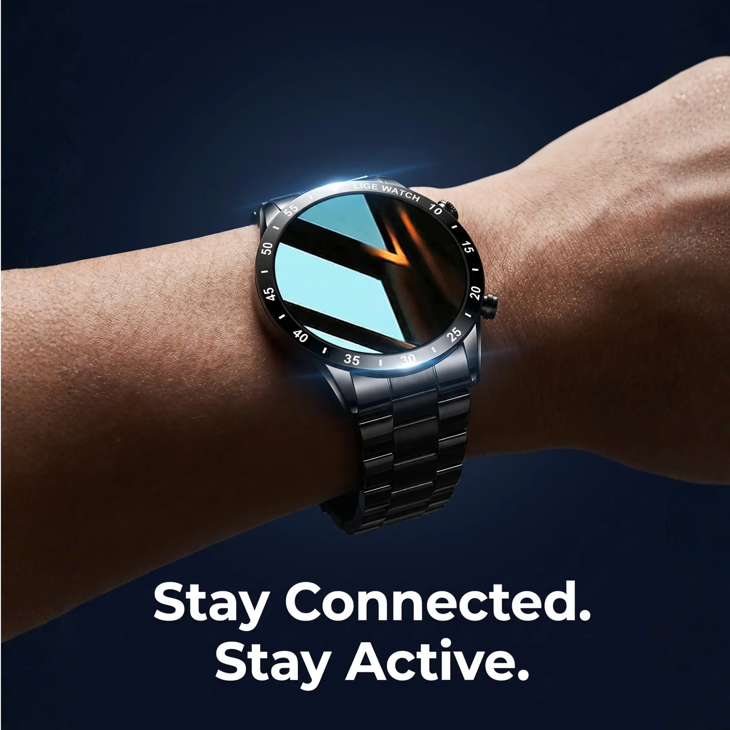 Luxury 4G Smartwatch with Calls, GPS, Health Tracking - Stainless Steel, IP68, view 7