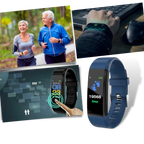 Smartwatch with Health Tracking for Seniors - LED Display, Silicone Strap, view 2