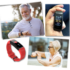 Smartwatch with Health Tracking for Seniors - LED Display, Silicone Strap, view 3