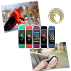 Smartwatch with Health Tracking for Seniors - LED Display, Silicone Strap, view 4