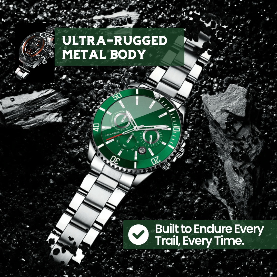 Tactical Smartwatch with GPS and 21-Day Battery - Titanium, 100m Water Resistant, view 4