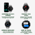 Tactical Smartwatch with GPS and 21-Day Battery - Titanium, 100m Water Resistant, view 5