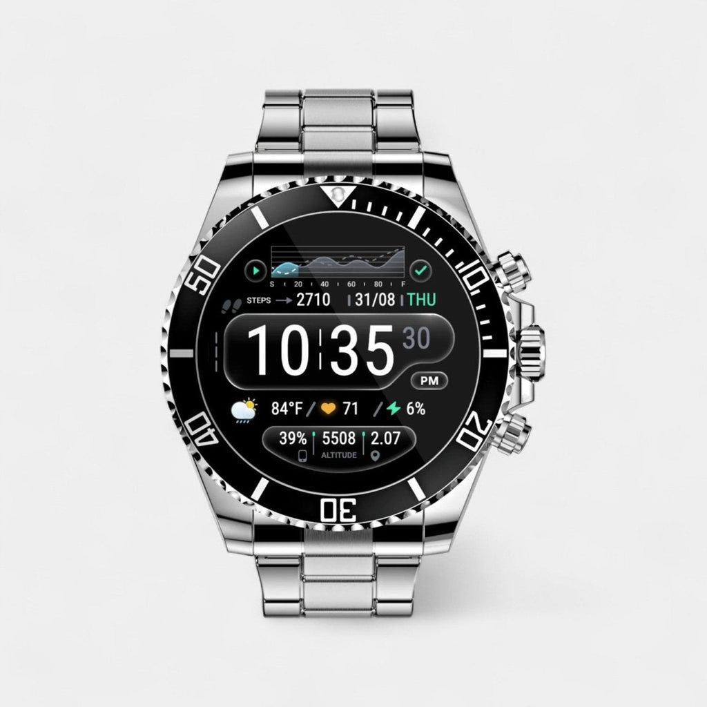 Tactical Smartwatch with GPS and 21-Day Battery - Titanium, 100m Water Resistant, view 7