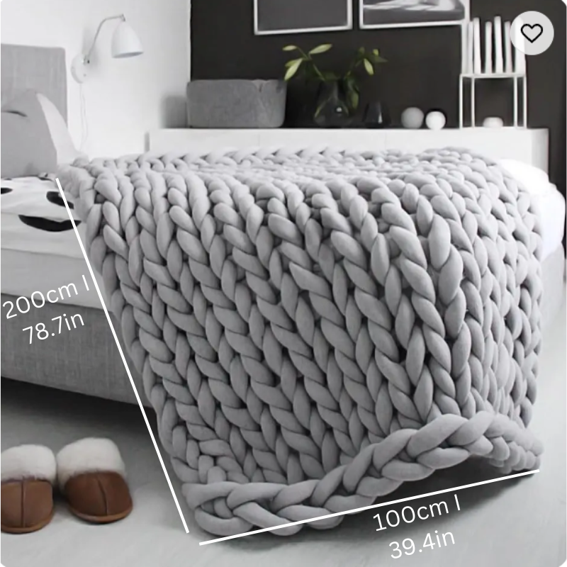 Weighted Organic Cotton Blanket, Machine Washable