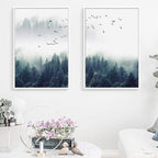 Minimalist 3-Piece Nordic Forest Wall Art Set for Home | Welvere-Welvere