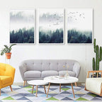 Minimalist 3-Piece Nordic Forest Wall Art Set for Home | Welvere-Welvere