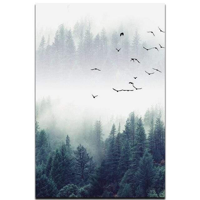 Minimalist 3-Piece Nordic Forest Wall Art Set for Home | Welvere-Welvere