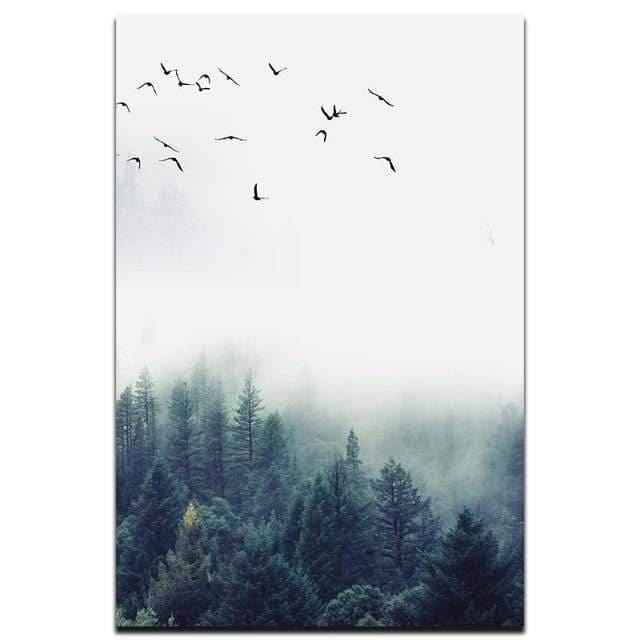 Minimalist 3-Piece Nordic Forest Wall Art Set for Home | Welvere-Welvere