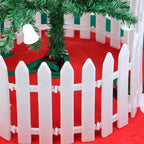 White Christmas Tree Fence, Easy to Assemble, 12 Pieces