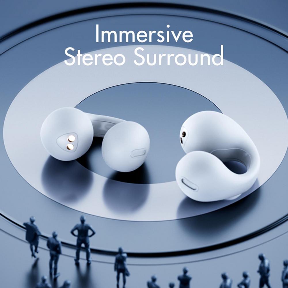Wireless Bone Conduction Earbuds, Bluetooth 5.0, 8-Hour Playback