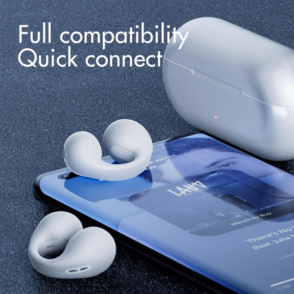 Wireless Bone Conduction Earbuds, Bluetooth 5.0, 8-Hour Playback