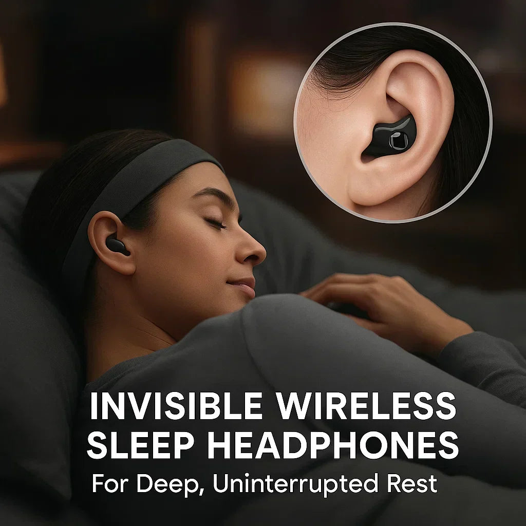 Wireless Sleep Headphones, Bluetooth 5.3, ABS + PC, IPX5, 1 cm