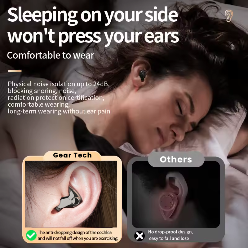 Wireless Sleep Headphones, Bluetooth 5.3, ABS + PC, IPX5, 1 cm