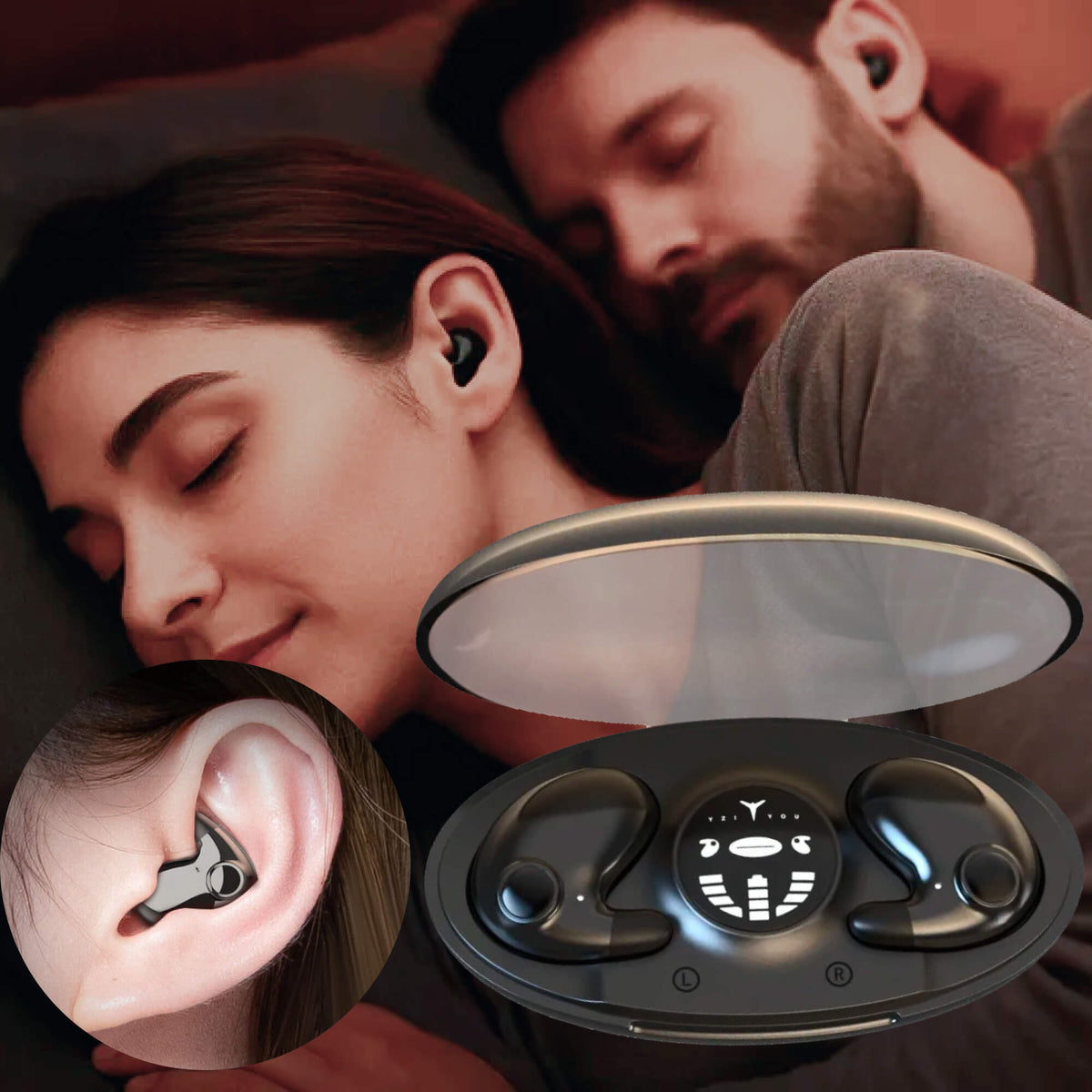 Wireless Sleep Headphones, Bluetooth 5.3, ABS + PC, IPX5, 1 cm
