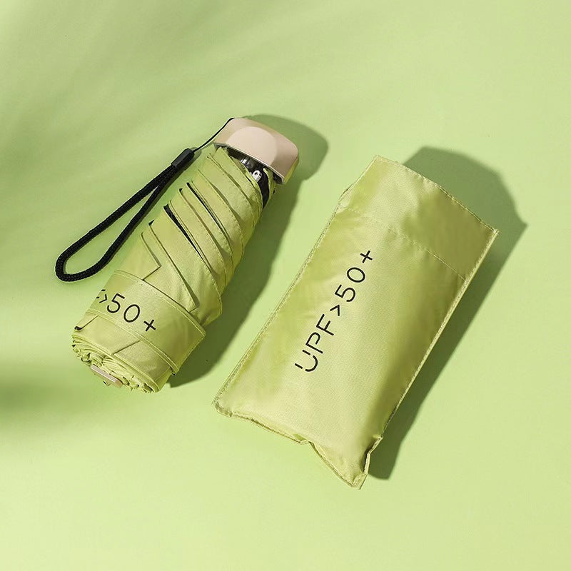 Women's Compact UV Protection Umbrella with Water-Repellent Fabric