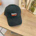 Women's Embroidered Cotton Baseball Cap with Adjustable Strap
