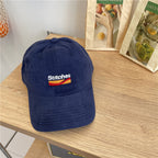 Women's Embroidered Cotton Baseball Cap with Adjustable Strap