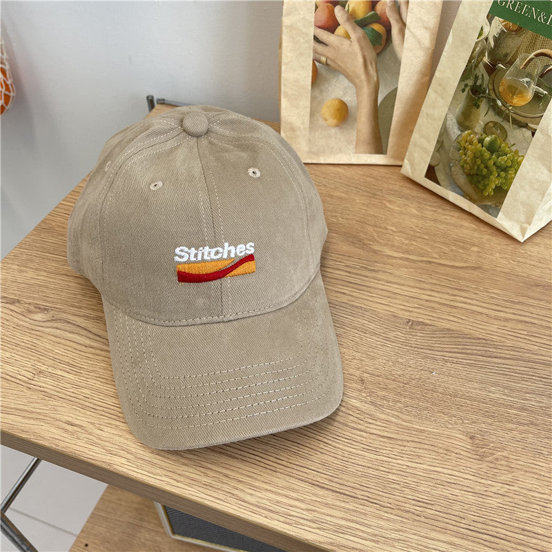 Women's Embroidered Cotton Baseball Cap with Adjustable Strap