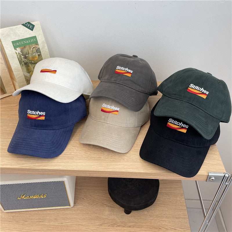 Women's Embroidered Cotton Baseball Cap with Adjustable Strap