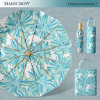 Women's Floral Sunshade Umbrella with Carrying Bag for Sunny Days